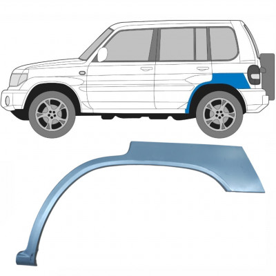 Panneau de réparation arc d'aile arrière pour Mitsubishi Pajero Pinin 1998-2007 / Gauche 5130