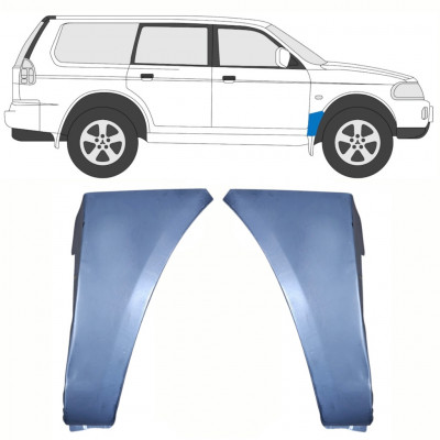 Panneau de réparation de l’aile avant pour Mitsubishi Pajero Sport 1996-2008 / Gauche+Droit / Ensemble 10112