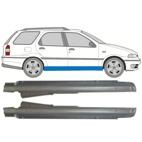 Panneau de réparation du seuil pour Fiat Palio Weekend 1997-2001 / Gauche+Droit / Ensemble 9940