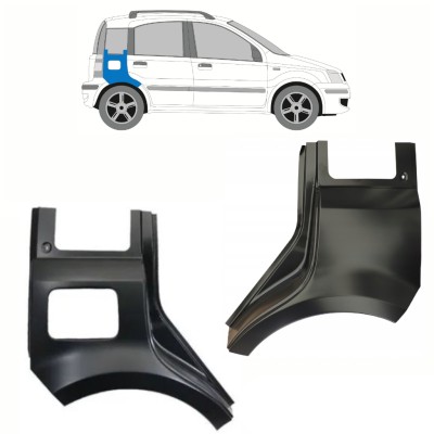 Panneau de réparation arc d'aile arrière pour Fiat Panda 2003-2012 / Gauche+Droit / Ensemble 10753