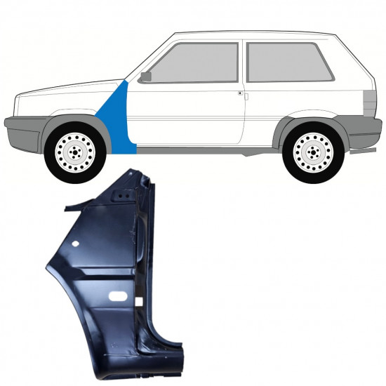 Panneau de réparation de l’aile avant pour Fiat Panda 1980-2002 / Gauche 11812