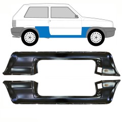 Panneau de réparation du seuil pour Fiat Panda 1980-2002 / Gauche+Droit / Ensemble 10756