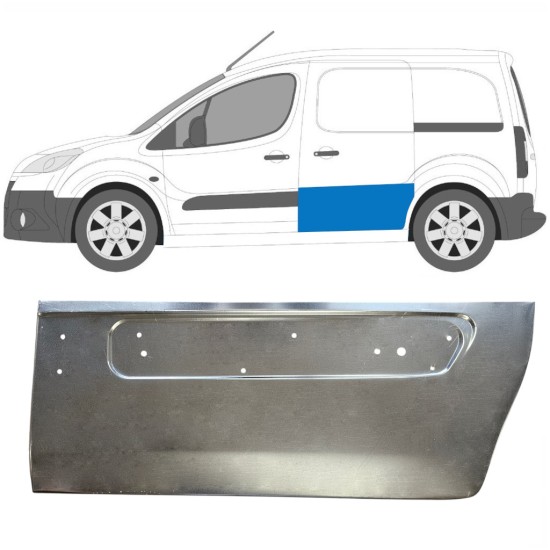 Panneau de réparation pour porte coulissante pour Peugeot Partner 2008-2018 / Gauche 16623