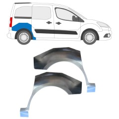 Panneau de réparation arc d'aile arrière pour Peugeot Partner 2008-2018 / Gauche+Droit / Ensemble 15867