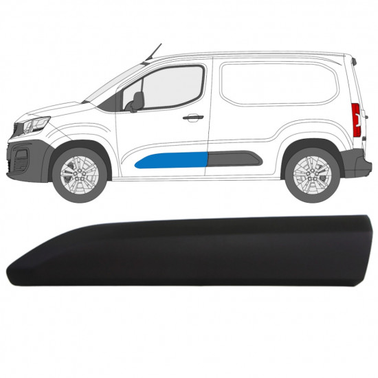 Moulure latérale de porte pour Peugeot Partner 2018-2023 / Gauche 12985