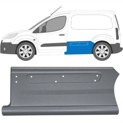 Panneau de réparation latéral pour Peugeot Partner 2008-2018 / Gauche 17016
