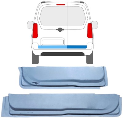 Panneau de réparation de porte arrière extérieur pour Citroen Berlingo 2008-2018 / Gauche+Droit 16912