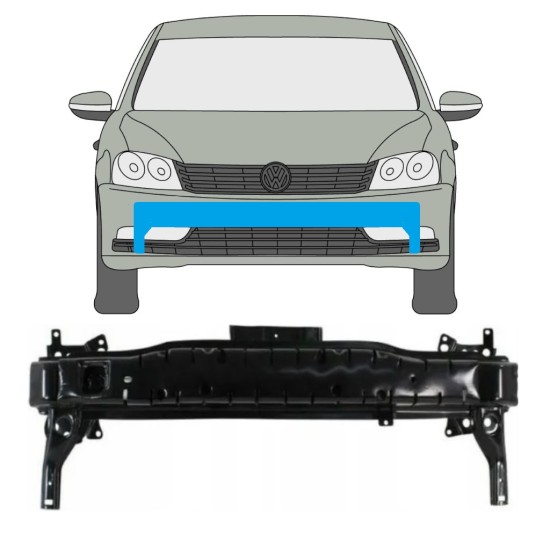 Renfort de pare-chocs avant pour Volkswagen Passat B7 2010-2015 17259