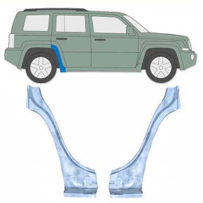 Panneau de réparation arc d'aile arrière pour Jeep Patriot 2006- / Gauche+Droit / Ensemble 10836