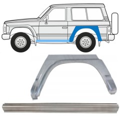 Réparation bas de caisse + passage de roue arrière pour Nissan Patrol Y60 GY60 1990-1997 / Gauche / Ensemble 11541