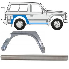 Réparation bas de caisse + passage de roue arrière pour Nissan Patrol Y60 GY60 1990-1997 / Droite / Ensemble 11540