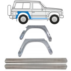 Réparation bas de caisse + passage de roue arrière pour Nissan Patrol Y60 GY60 1990-1997 / Gauche+Droit / Ensemble 11542