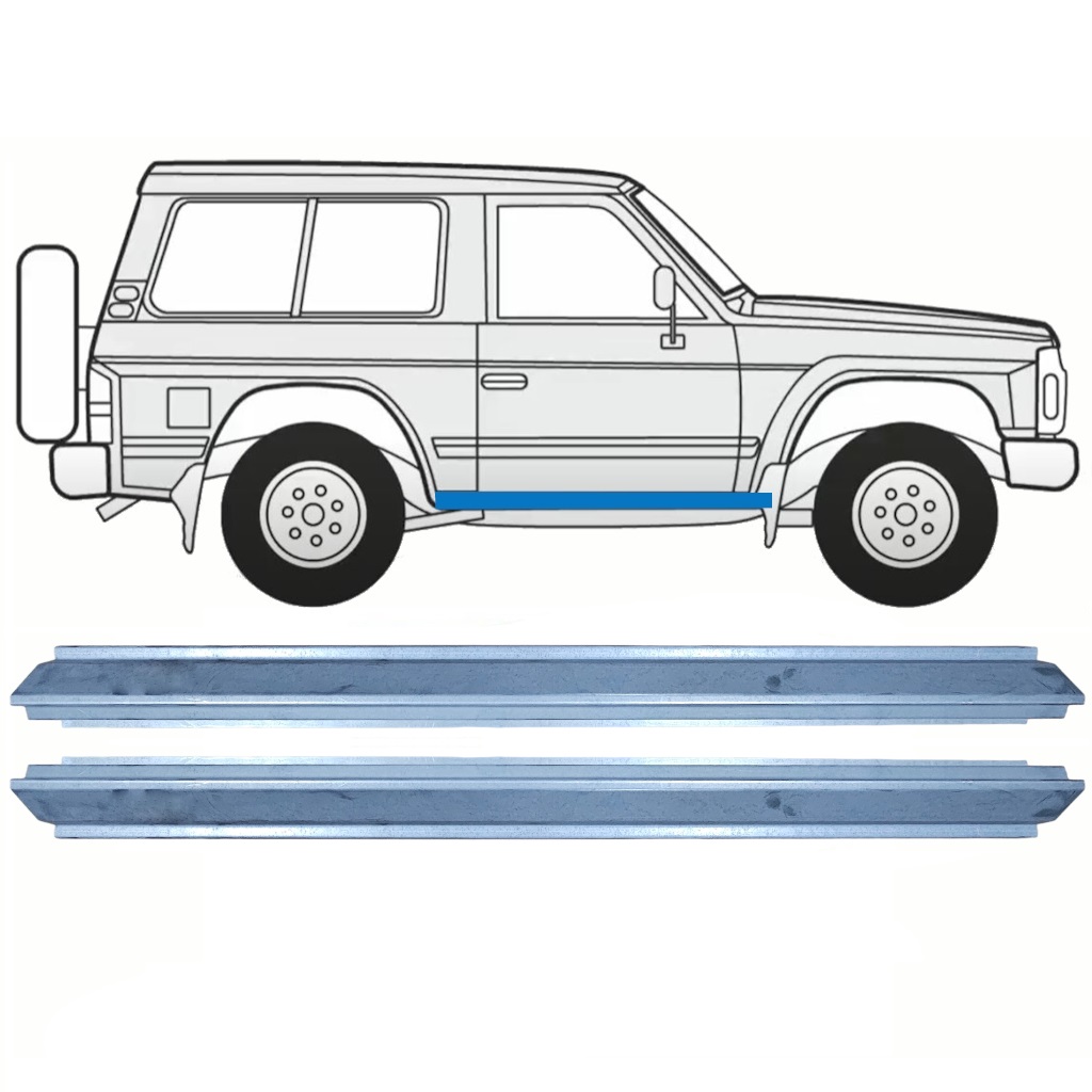 Réparation Bas De Caisse Pour Nissan Patrol 1990-1997 / Gauche = Droite (Symétrique) / Ensemble 10465