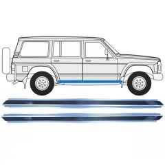Réparation bas de caisse pour Nissan Patrol Y60 GY60 1990-1997 / Gauche = Droite (symétrique) / Ensemble 10312