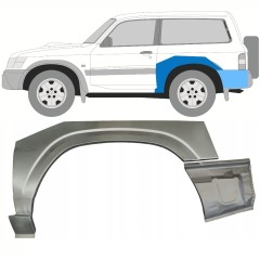 Panneau de réparation arc d'aile arrière pour Nissan Patrol Y61 GY61 1997-2009 / Gauche / Ensemble 10799