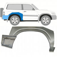 Panneau de réparation arc d'aile arrière pour Nissan Patrol 1997-2009 / Droite / Ensemble 10798