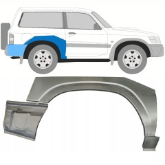 Panneau de réparation arc d'aile arrière pour Nissan Patrol Y61 GY61 1997-2009 / Droite / Ensemble 10798