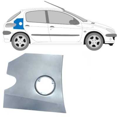 Panneau de réparation du trou de carburant pour Peugeot 206 206+ 1998-2012 15017