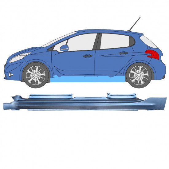 Réparation bas de caisse pour Peugeot 208 2012-2019 / Gauche 11618