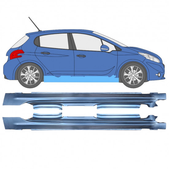 Réparation bas de caisse pour Peugeot 208 2012-2019 / Ensemble 11619