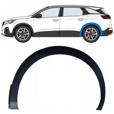 Moulure latérale sur aile arrière pour Peugeot 3008 2016-2024 / Gauche 17034