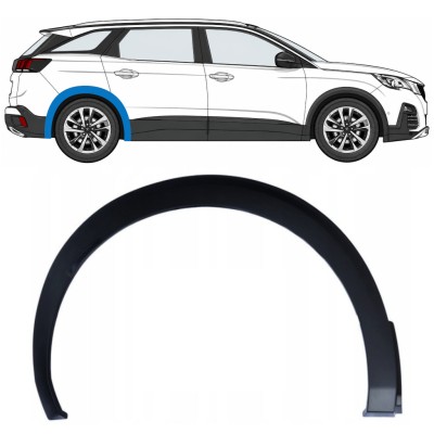 Moulure latérale sur aile arrière pour Peugeot 3008 2016-2024 / Droite 17033