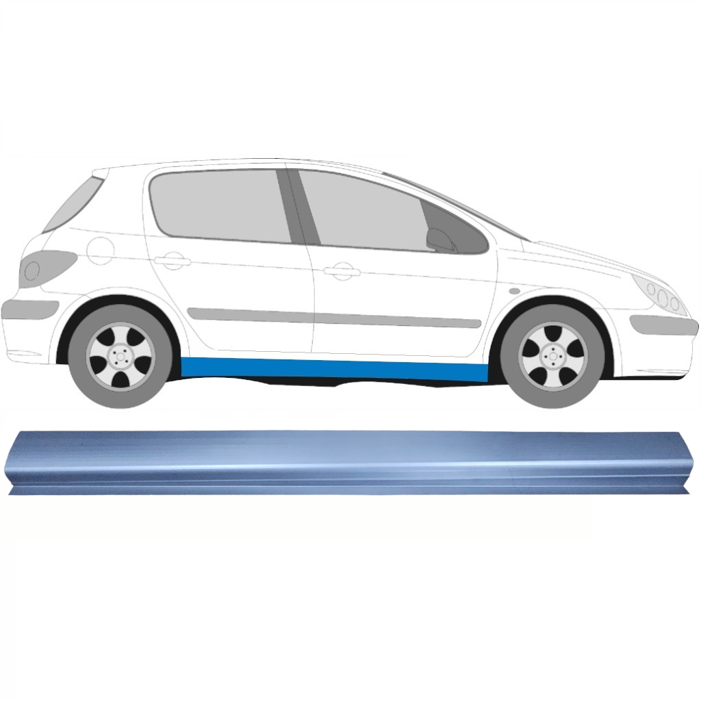 Réparation Bas De Caisse Inférieure Pour Peugeot 307 2001-2008 / Droite 8501