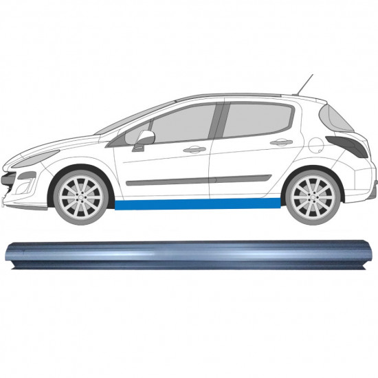 Réparation bas de caisse pour Peugeot 308 2007-2013 / Gauche 6951