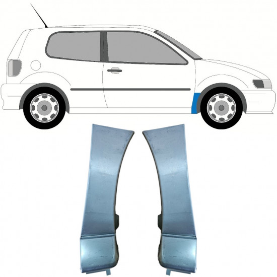 Panneau de réparation de l’aile avant pour VW Polo 1994-1999 / Gauche+Droit / Ensemble 10264