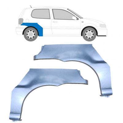 Panneau de réparation arc d'aile arrière pour VW Polo 1999-2001 / Gauche+Droit / Ensemble 9216