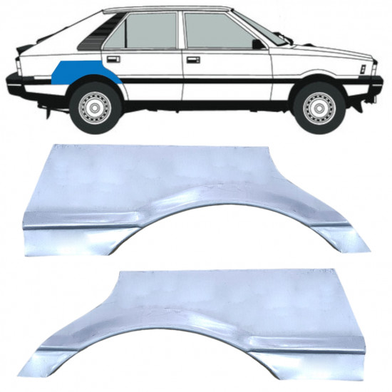 Panneau de réparation arc d'aile arrière pour FSO Polonez 1978-2002 / Ensemble 12530