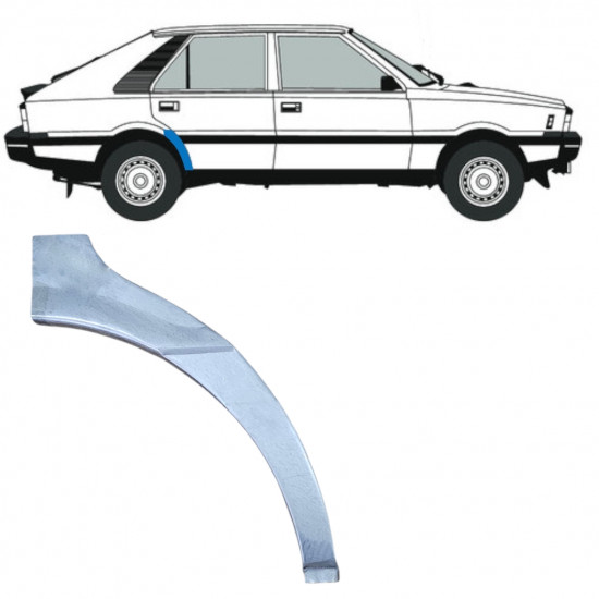 Panneau de réparation arc d'aile arrière pour FSO Polonez 1978-2002 / Droite 12601