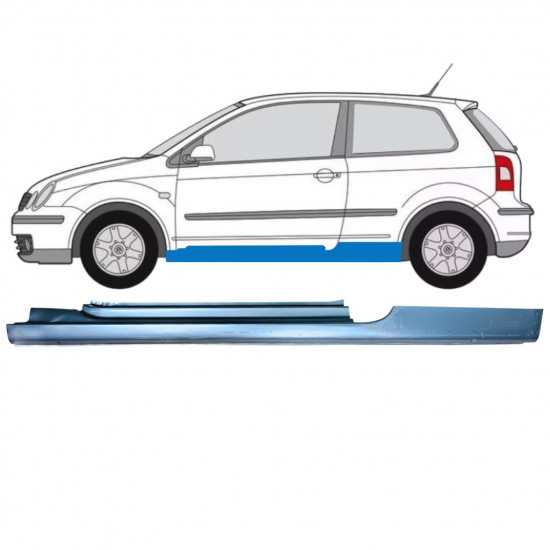 Panneau de réparation du seuil pour Volkswagen Polo 2001-2009 / Gauche 12857