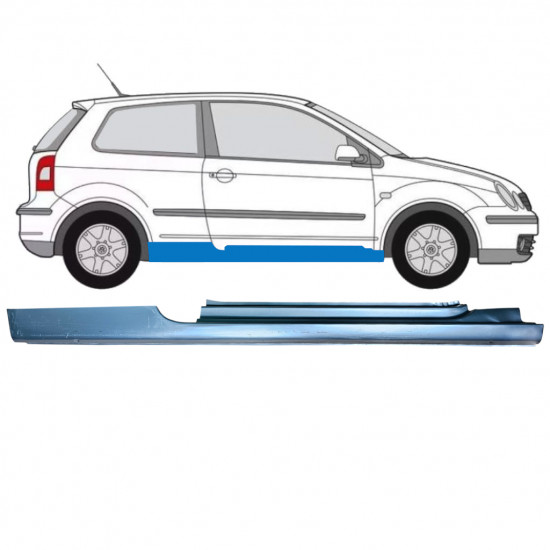 Panneau de réparation du seuil pour Volkswagen Polo 2001-2009 / Droite 12856