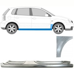 Panneau de réparation du seuil + panneau de réparation de l'aile avant pour Volkswagen Polo 2001-2009 / Droite / Ensemble 8729