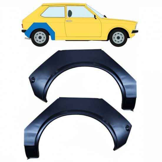 Panneau de réparation arc d'aile arrière pour VW Polo 1975-1981 / Ensemble 11085