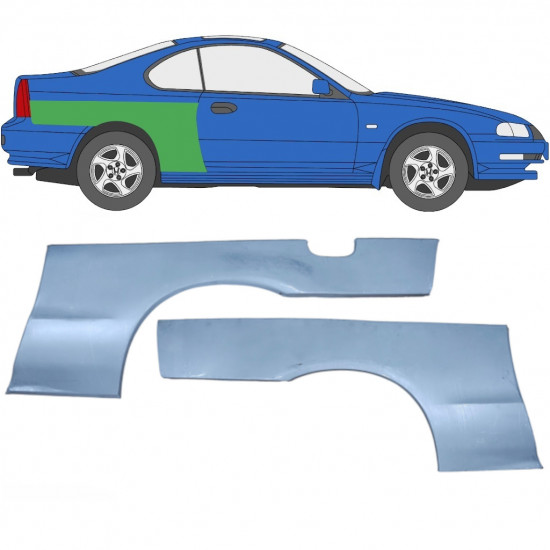 Panneau de réparation arc d'aile arrière pour Honda Prelude 1992-1997 / Gauche+Droit / Ensemble 10268