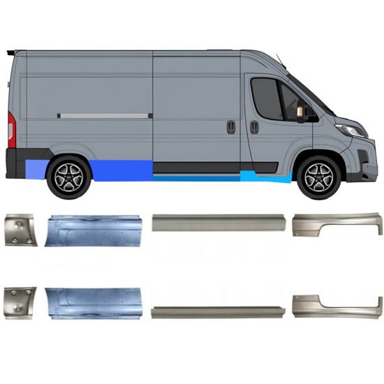 Ensemble de panneaux de réparation pour Toyota Proace Max 2024- / Gauche+Droit / 16706