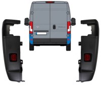 Pare-chocs arrière à 270 degrés pour Toyota Proace Max 2024- / Gauche+Droit / Ensemble 15930