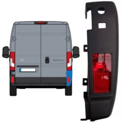 Coin du pare-chocs arrière avec lampe pour Toyota Proace Max 2024- / Droite 15937