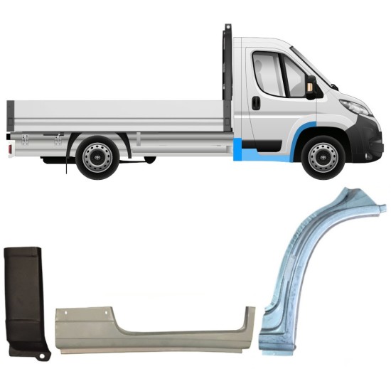 Ensemble de panneaux de réparation pour Toyota Proace Max 2024- / Droite 17008