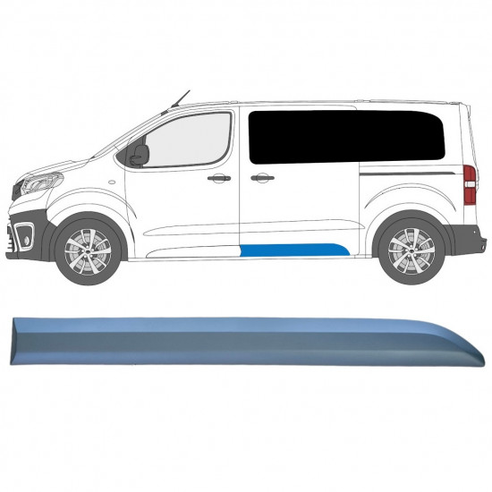 Moulure latérale arrière pour Toyota Proace 2016- / Gauche 12819