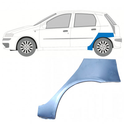 Panneau de réparation arc d'aile arrière pour Fiat Punto 2 1999-2010 / Gauche 7270