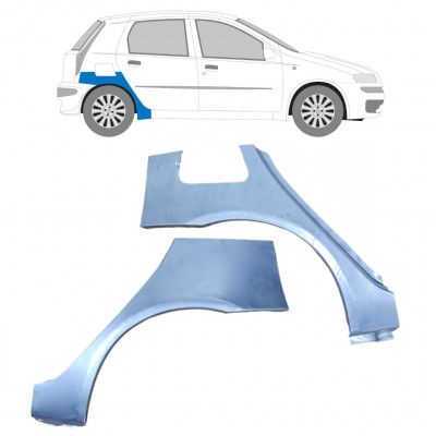 Panneau de réparation arc d'aile arrière pour Fiat Punto 2 1999-2010 / Gauche+Droit / Ensemble 9683