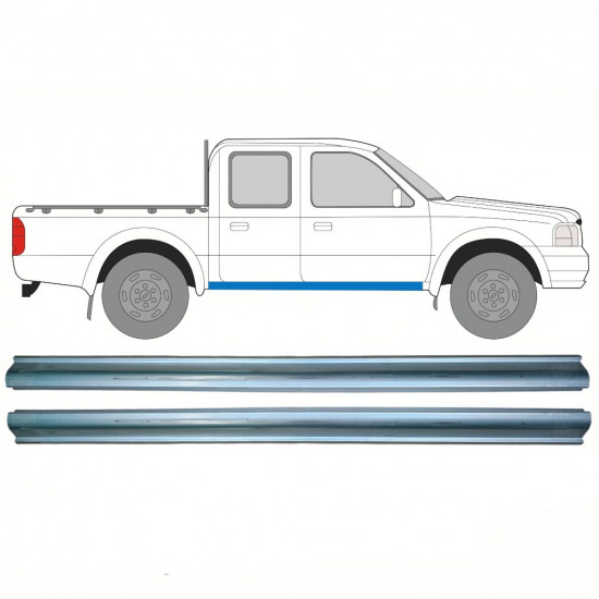 Réparation bas de caisse pour Ford Ranger 1998-2006 / Gauche = Droite (symétrique) / Ensemble 10318