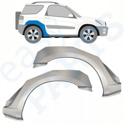 Panneau de réparation arc d'aile arrière pour Toyota RAV4 2000-2005 / Gauche+Droit / Ensemble 10399