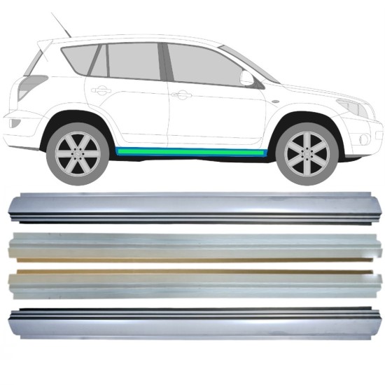 Réparation bas de caisse intérieur + extérieur pour Toyota Rav4 2006-2013 / Gauche+Droit / Ensemble 14910