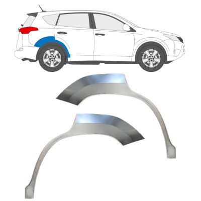 Panneau de réparation arc d'aile arrière pour Toyota Rav4 2013-2018 / Gauche+Droit / Ensemble 16490