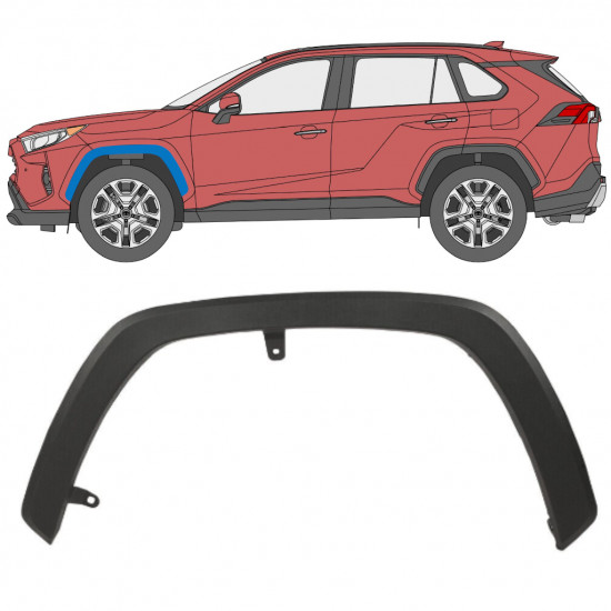 Moulure de l’aile avant pour Toyota RAV4 2018- / Gauche 12554