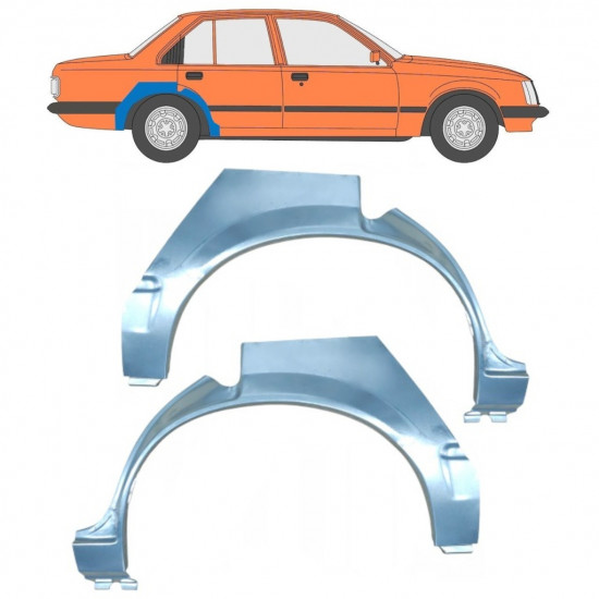 Panneau de réparation arc d'aile arrière pour Opel Rekord E 1982-1986 / Gauche+Droit / Ensemble 10278